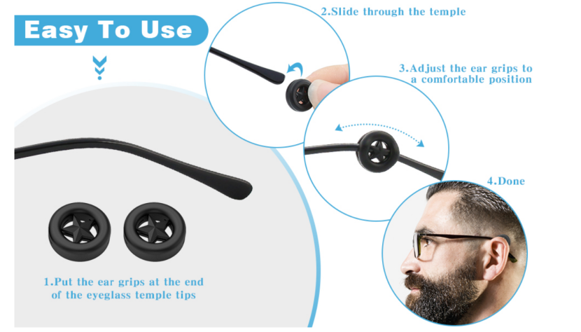 Cross-border infringement warning-five-pointed silicone glasses anti-slip cover beware of infringement!