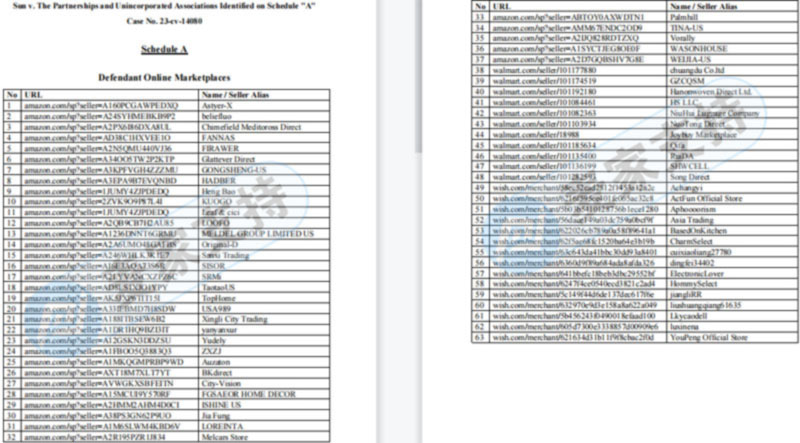 Attached is the list! That's right! Is there a patent for silent silicone sleeve for tables and chairs? Or China invention patent! 63 cross-border defendant sellers have been frozen.