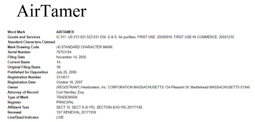 Case No.21-CV-6303: Air Tamer is represented by Revision Legal, PLLC Law Firm. The seller should make a good comparison to avoid falling into infringement disputes!