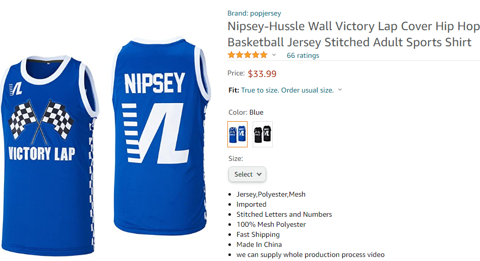 Case No.21-CV-6311: Nipsey Hussle is represented by GBC Law Firm, and there are infringement pits everywhere, so the seller should be vigilant.