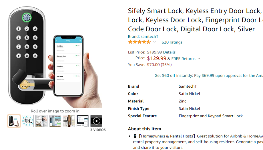 Case number: 21-cv-6261,Smart Lock is defending rights, and is represented by DIRECTION IP LAW Firm, so screen it quickly!