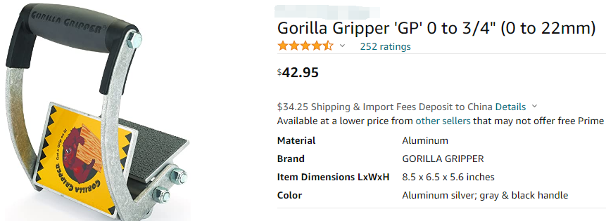 Gorilla Gripper board clamp is represented by Flener IP Law, LLC. At present, the preliminary ban on PIO has not yet come down, so check yourself quickly!