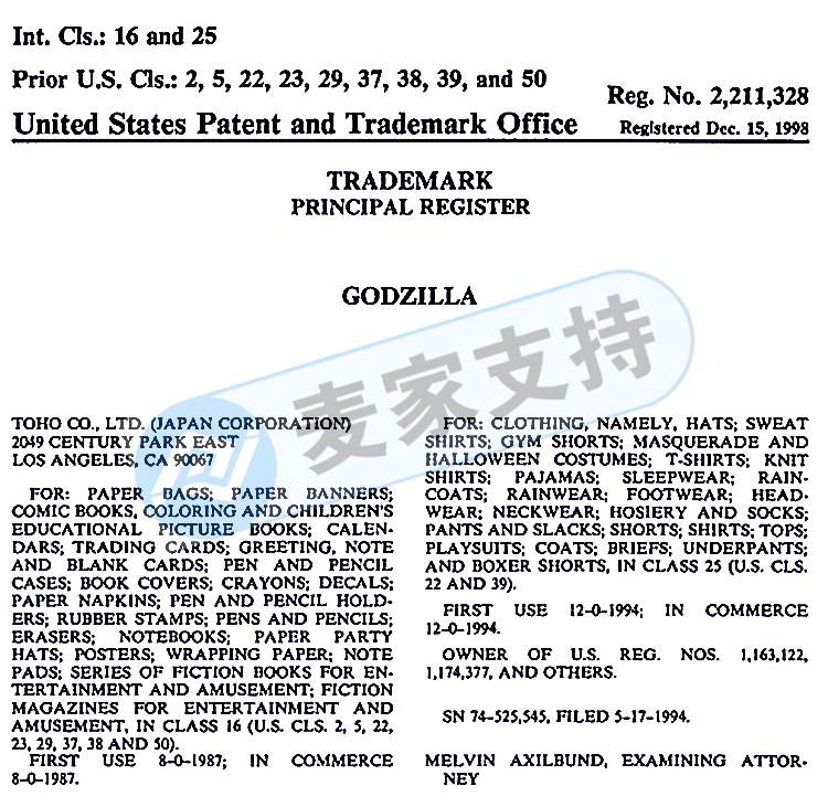 Propose again! Keith Law Firm initiated an infringement lawsuit on behalf of GODZILLA Godzilla, a well-known brand!