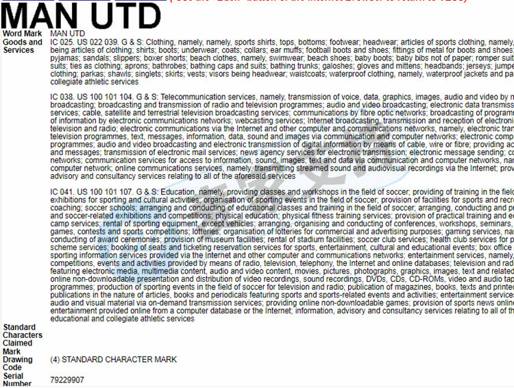 GBC is the agent of English football club Manchester United MUFC, and the brand has several related trademarks, so we should pay attention to it!