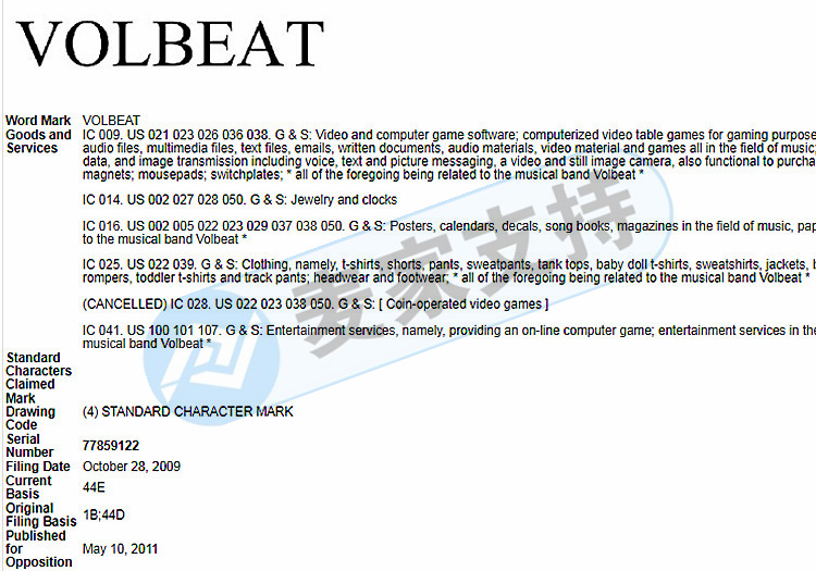 Another band defends rights! HSP represented the Danish rock band Volbeat! Trademark and copyright are sued at the same time, and the information of mediation plan has been submitted!