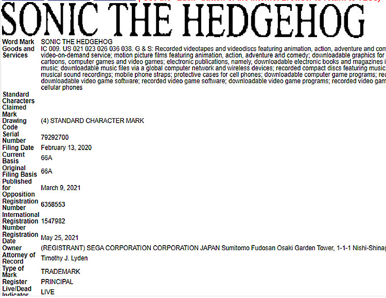 TME Law Firm represented SONIC THE HEDGEHOG, a famous cartoon character, to defend sonic the hedgehog's rights, and the plaintiff's brand has proposed to extend the restriction ban!