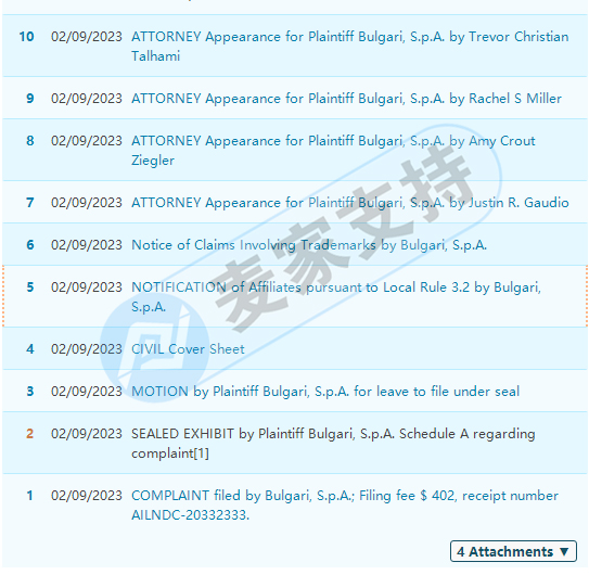 Want to be next to famous brands? Bulgari made a heavy blow, and the plaintiff's law firm GBC acted as an agent to protect rights and did not issue a temporary injunction against TRO! Please remove the related products as soon as possible!