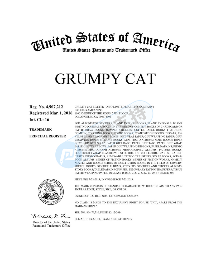 Unhappy cat Grumpy Cat sends frequent cases, and HSP Law Firm represents the brand to defend its rights again!