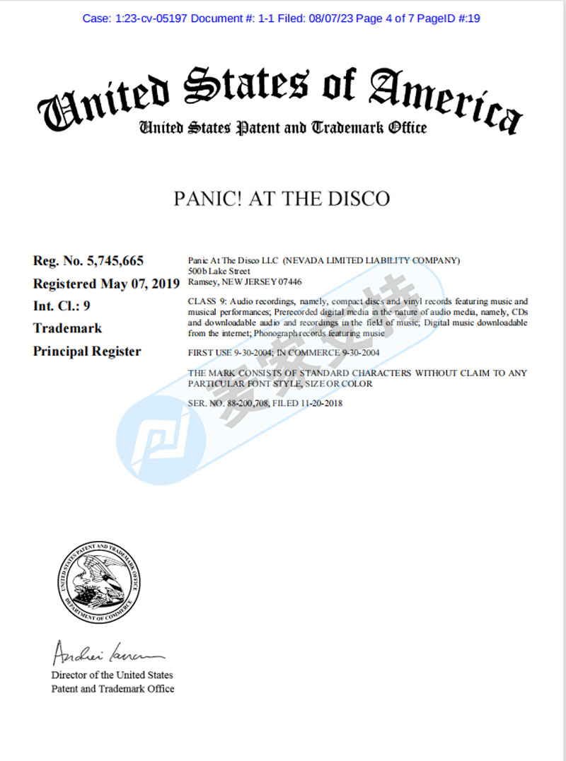 The band defends rights and sends a new case! Panic! At the Disco band entrusts TME Law Firm with trademark rights protection and quick lightning protection!