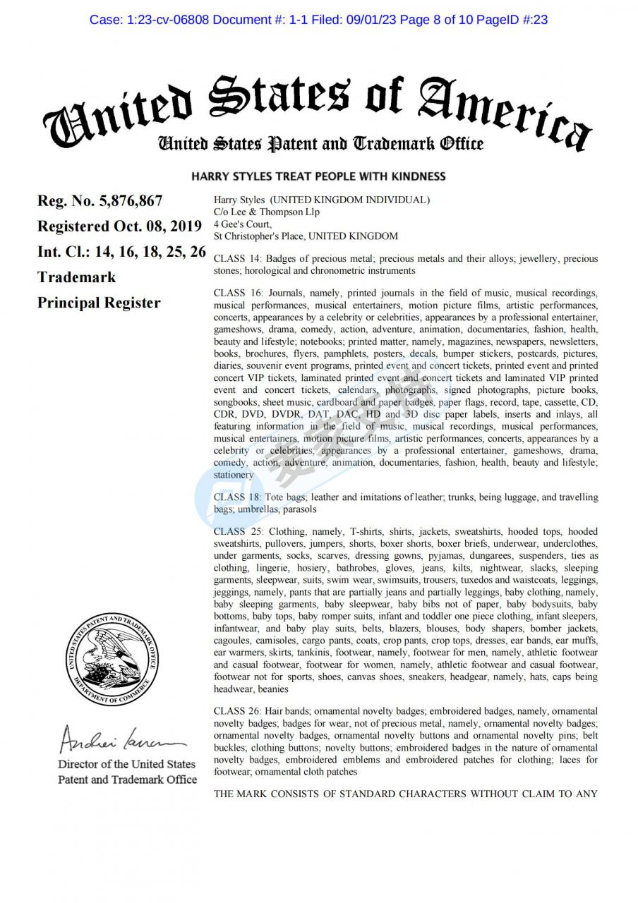 On the first day of September, GBC law firm will issue a new case! Harry Style trademark rights protection for the sixth time in 23 years, hurry to get off the shelf.