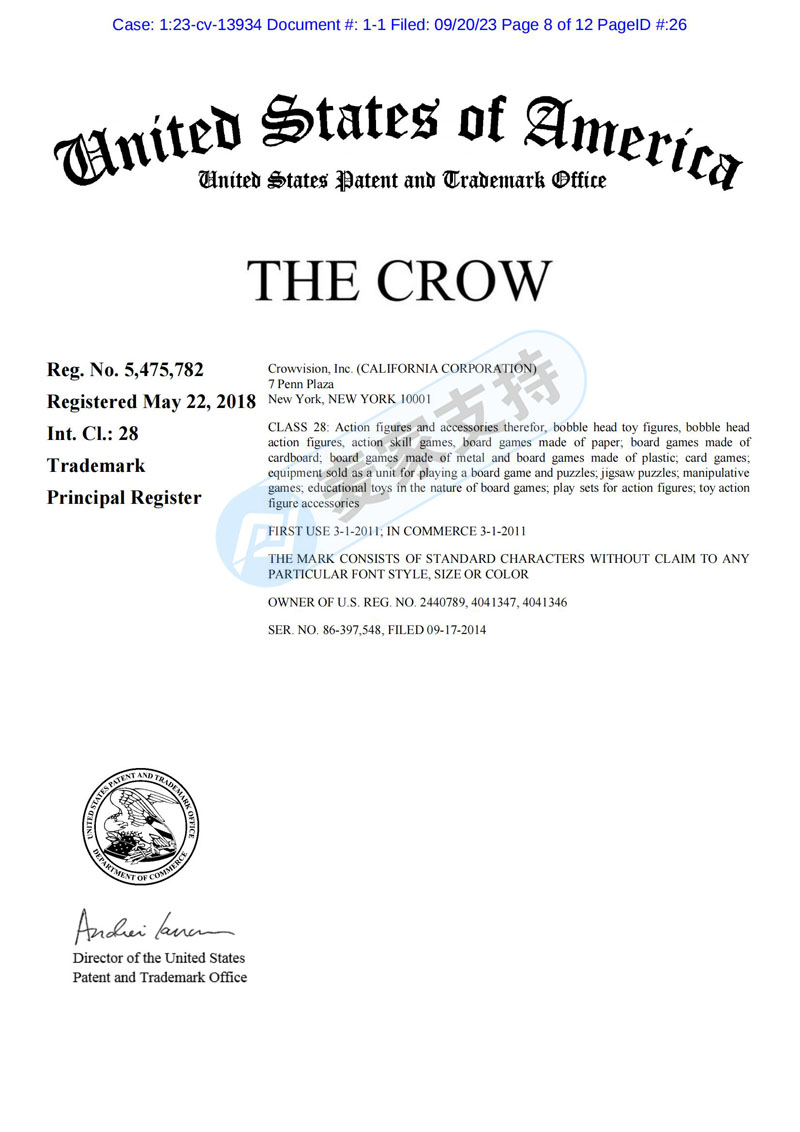 American TME Law Firm represented The Crow Crow trademark+copyright to return, and cross-border sellers cleared mines quickly.