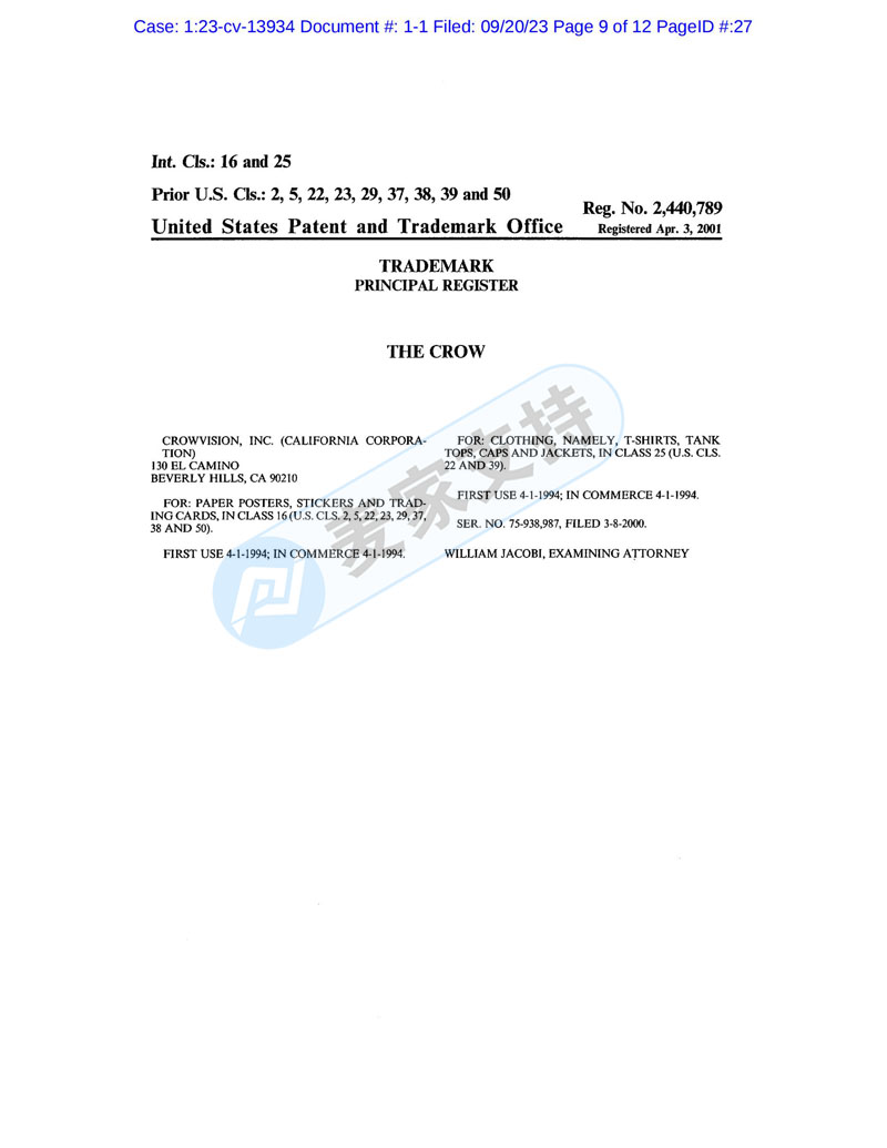 American TME Law Firm represented The Crow Crow trademark+copyright to return, and cross-border sellers cleared mines quickly.