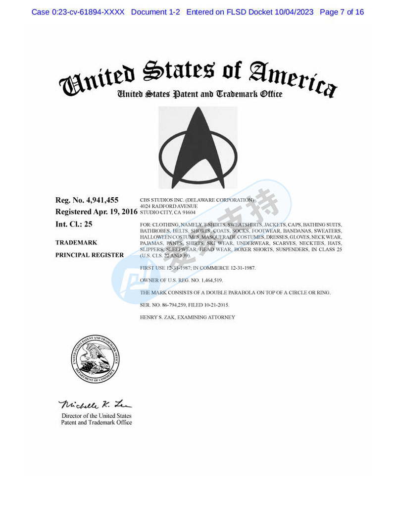 Quick check! SMG Law Firm has filed a case on behalf of Star Trek, a global IP film and television company.