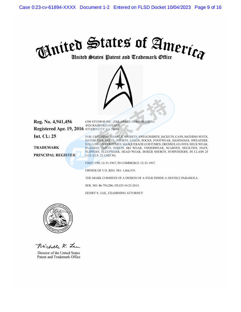 Quick check! SMG Law Firm has filed a case on behalf of Star Trek, a global IP film and television company.