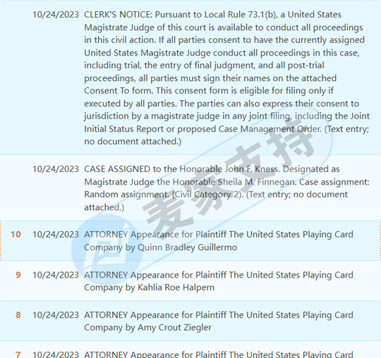 Avoid it! GBC filed six more cases a day, and 171 trademarks of USPC playing cards were defended again.